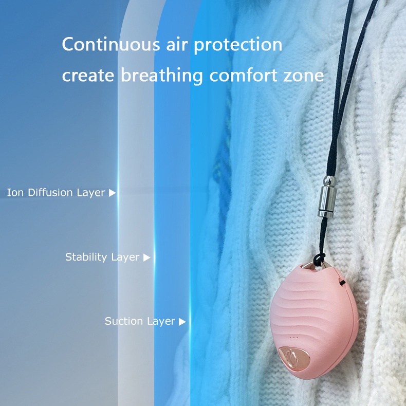 Nobico Necklace Wearable Air Purifier , USB Portable Mini Generator Air Freshener