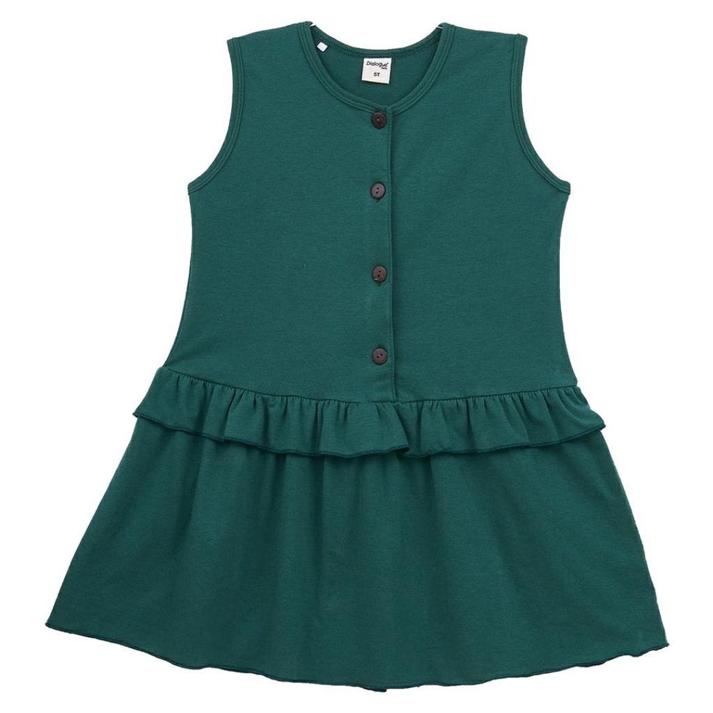 DIALOGUE SUMMER SLEEVELESS RUFFLE WAIST DRESS / DRESS ANAK PEREMPUAN