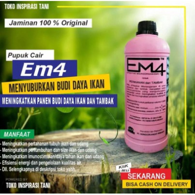 EM4 / EM 4 PUPUK HAYATI PROBIOTIK EM4 PERIKANAN DAN TAMBAK