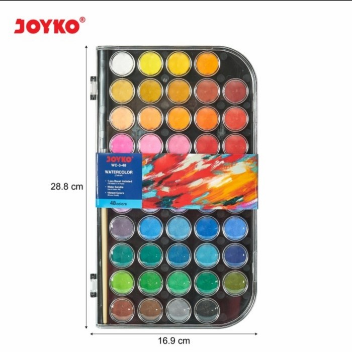 

Produk Terbaru Joyko Watercolor Set Cat Air Wc-3 Isi 48 Warna