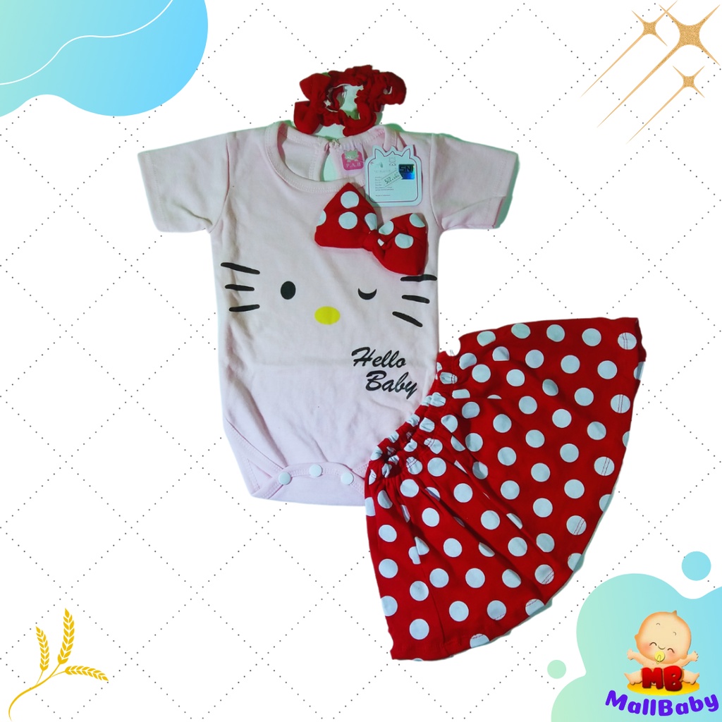 Baju Bayi Perempuan Setelan Jumper Rok Bayi HK