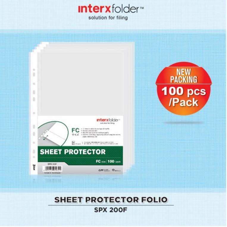 

M3riah sheet protector / plastik pp pocket folio inter x folder. isi 100 lembar Etlase|C9L7