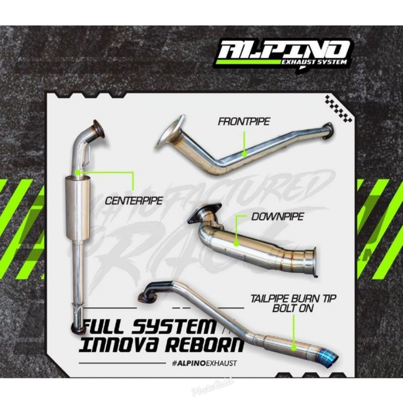 Alpino exhaust full set innova reborn/Fortuner