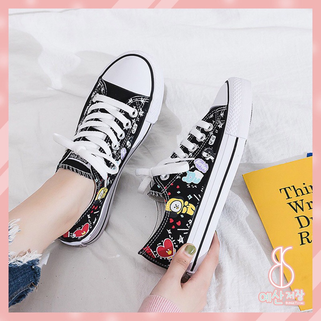 [BS] BISA COD KPOP Sepatu BTS BT21 Canvas Sneakers / Sepatu - KP204