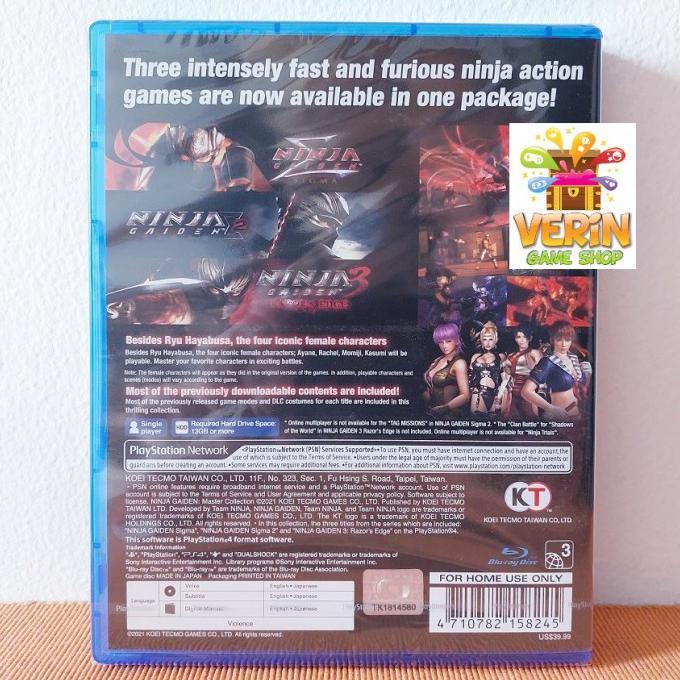 Promo Ps4 Ninja Gaiden Master Collection ( Sigma 1 + 2 + 3 Razor Edge )