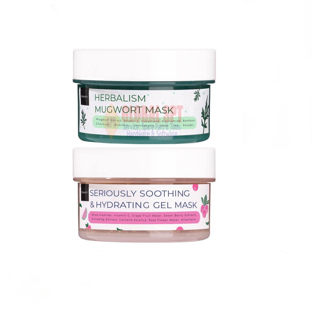 SCARLETT WHITENING HERBALISM MUGWORT MASK / SERIOUSLY SOOTHING &amp; HYDRATING GEL MASK