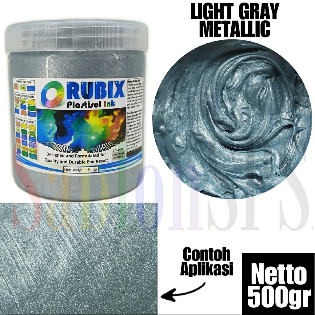 TINTA PLASTISOL DISTRO LIGHT GRAY METALLIC 500GR