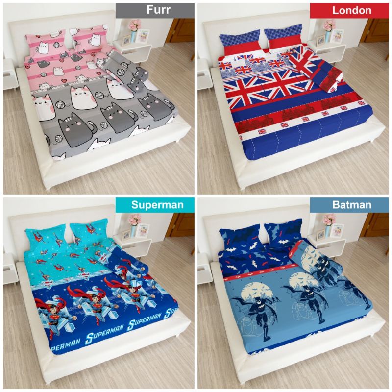 Sprei LADY ROSE King 180x200 - FURR / LONDON / BATMAN / SUPERMAN