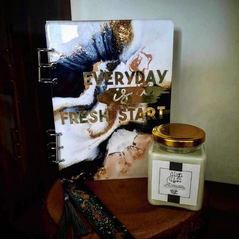planner 2022 binder resin agenda journal jurnal diary reading