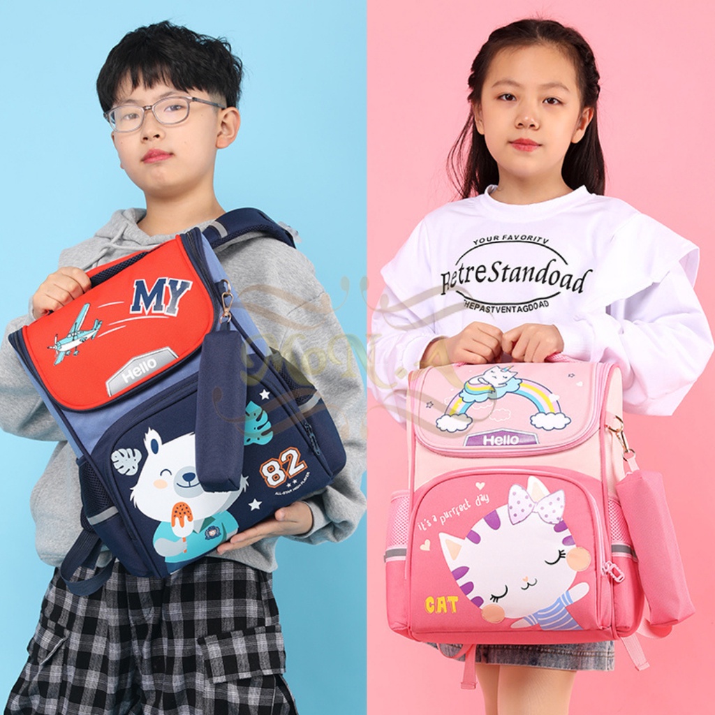 [MTOYS]  Tas Ransel Anak Cewek Import Motif  Imut + FREE Tempat Pensil Waterproof - Kualitas Premium - M0185