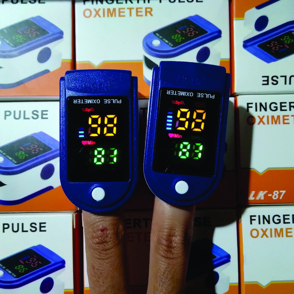 Fingertip pulse oxymeter oximeter LK87 SpO2 alat ukur kadar oksigen dalam darah LK 87
