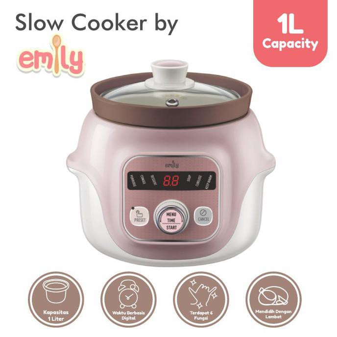 EMILY Slow Cooker 1Liter ESC 34003 / ESC34003 EMILY BEAR - 100W