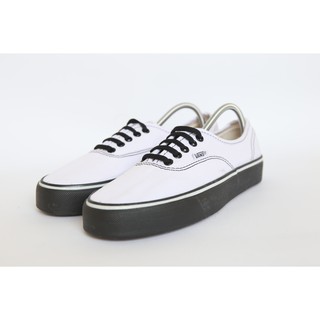  Sepatu  Vans  Authentic  White sol Black Premium Quality 