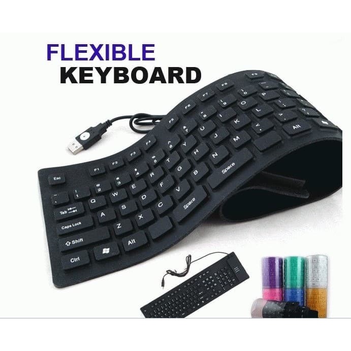 KEYBOARD FLEXIBEL USB KEYBOARD FLEXIBLE ANTI AIR BAHAN KARET