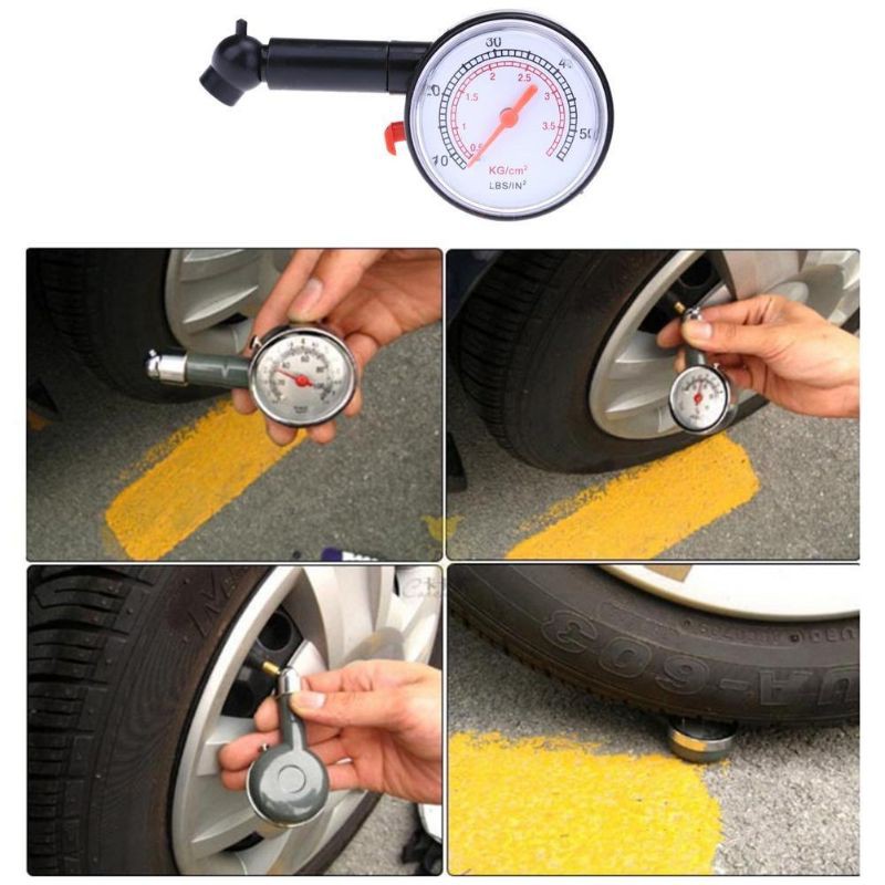 Alat Pengukur Tekanan Angin Ban Mobil Motor Sepeda Tire Pressure Gauge Profesional High Precision