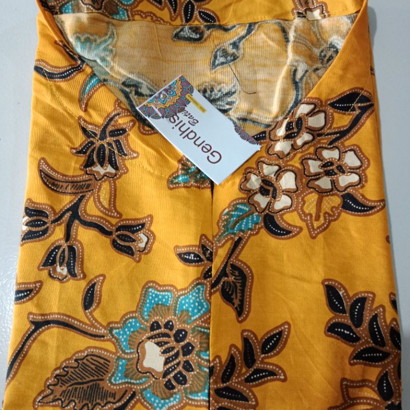 daster batik kelelawar jumbo XXXL LD 140 busui, bahan rayon super tebal dan adem busui-Lowo batik kuning