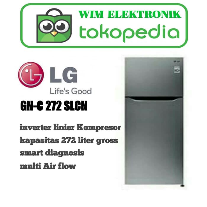 lemari es 2 pintu LG GN-C 272 SLCN / GN-C272SLCN / GN-C 272SLCN
