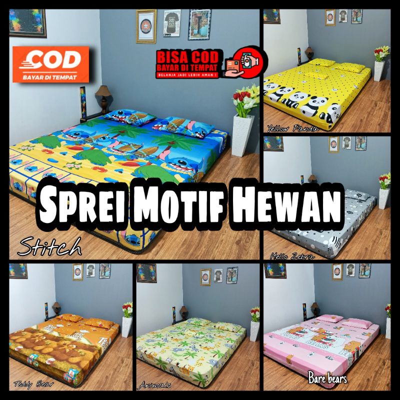 Sprei Homemade Motif Karakter Anak Ukuran 120x200, 160x200, 180x200 Sprei Motif  Anak Anak