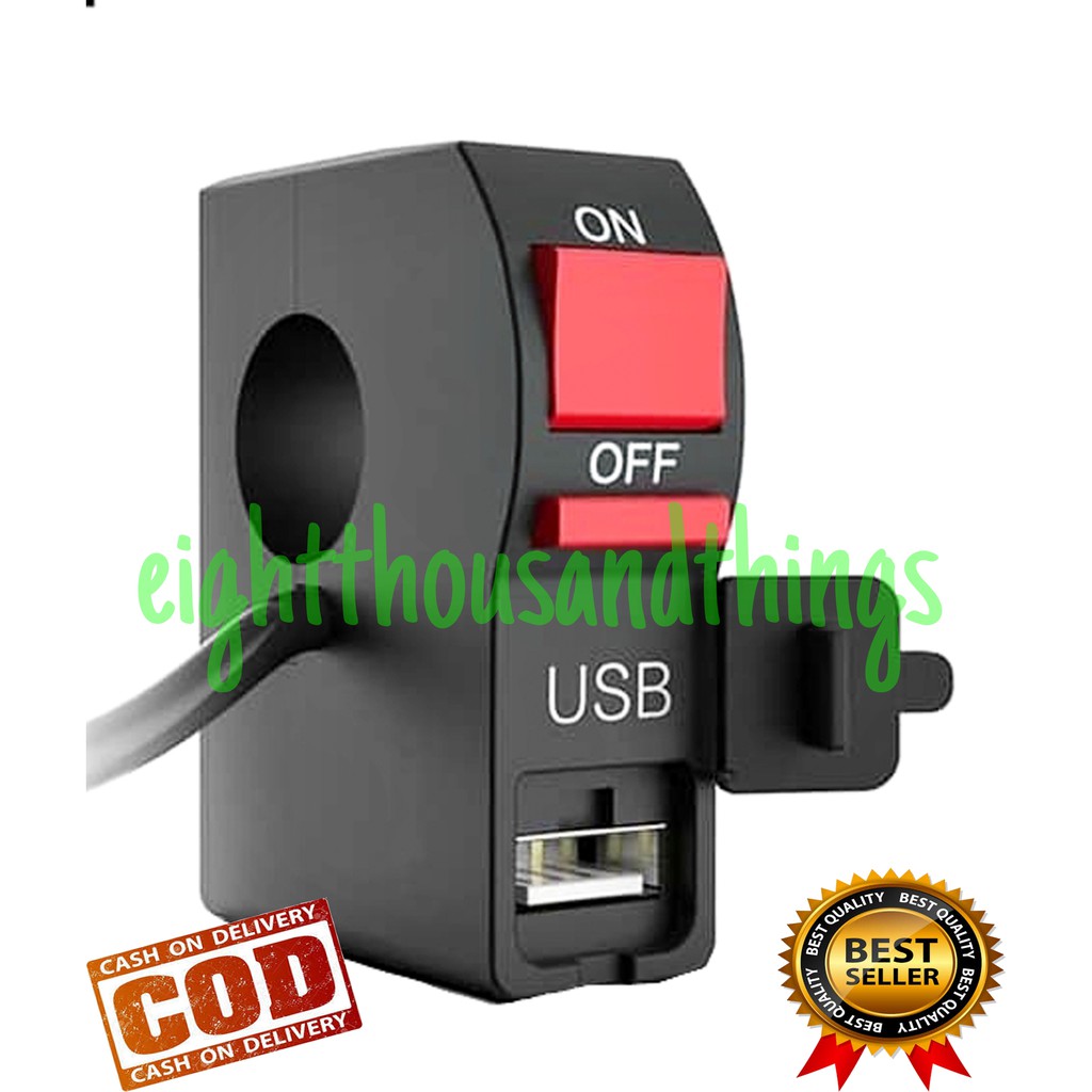 Saklar Switch ON / OFF USB Charger Casan Chasan Motor Universal IMPORT vario mio beat nmax xmax lexi aerox adv supra kharisma jupiter vega scoopy spacy mio j m3 xeon dll