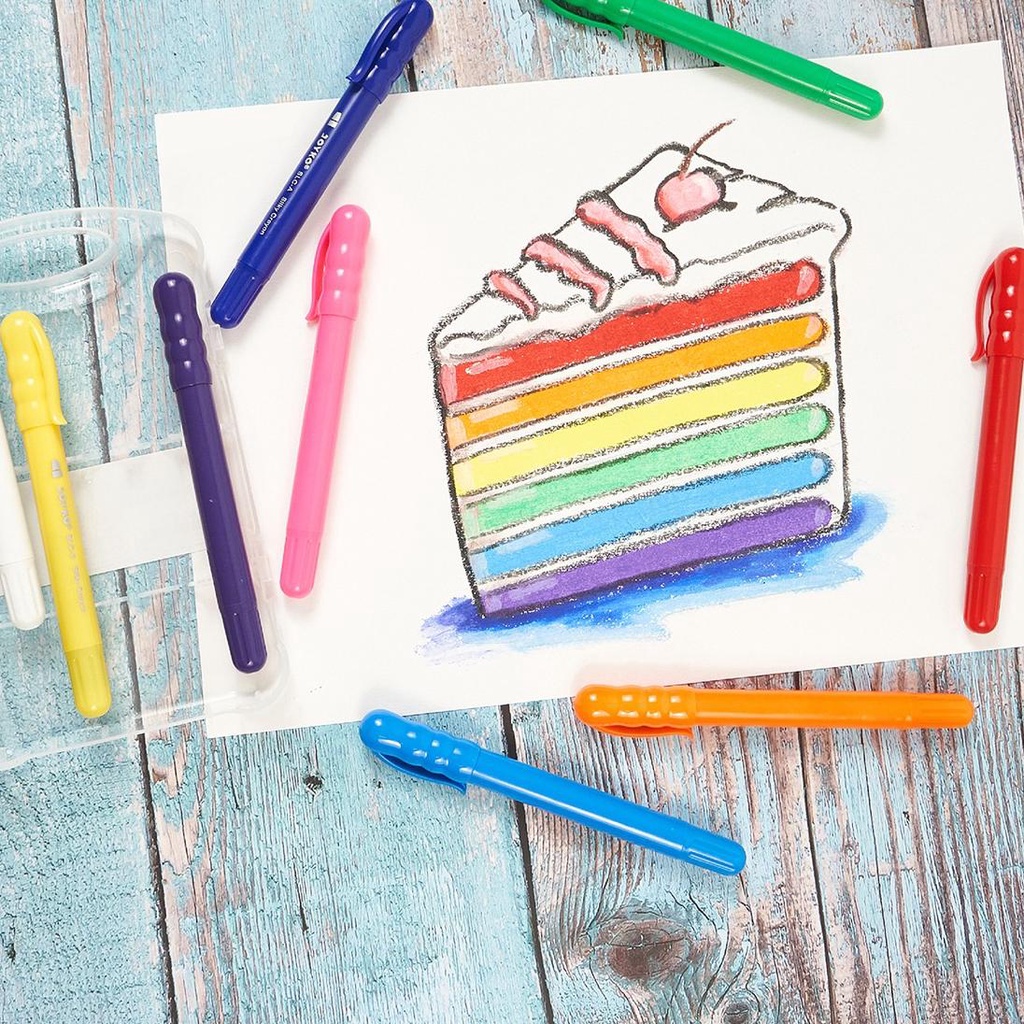 

Murah Silky Crayon Krayon Halus Joyko SLC-A-12 Warna Colors, qt0...