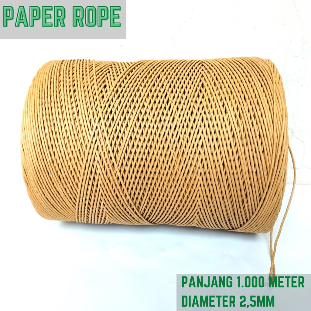 Tali Kertas Tali Rami Paper Rope (PR1-Panjang 1.000 M)