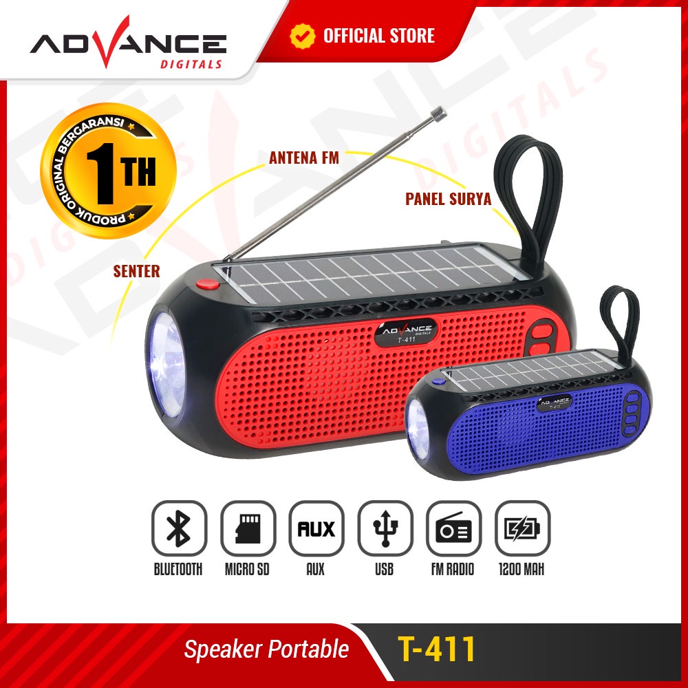 Advance Digitals Speaker Bluetooth T411 Portable Surya Speaker Radio Senter