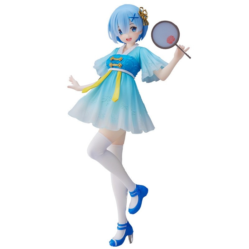 Action Figure Rem Re: Life In A Different World From Zero National Dress Bahan PVC Ukuran 22cm Untuk Koleksi