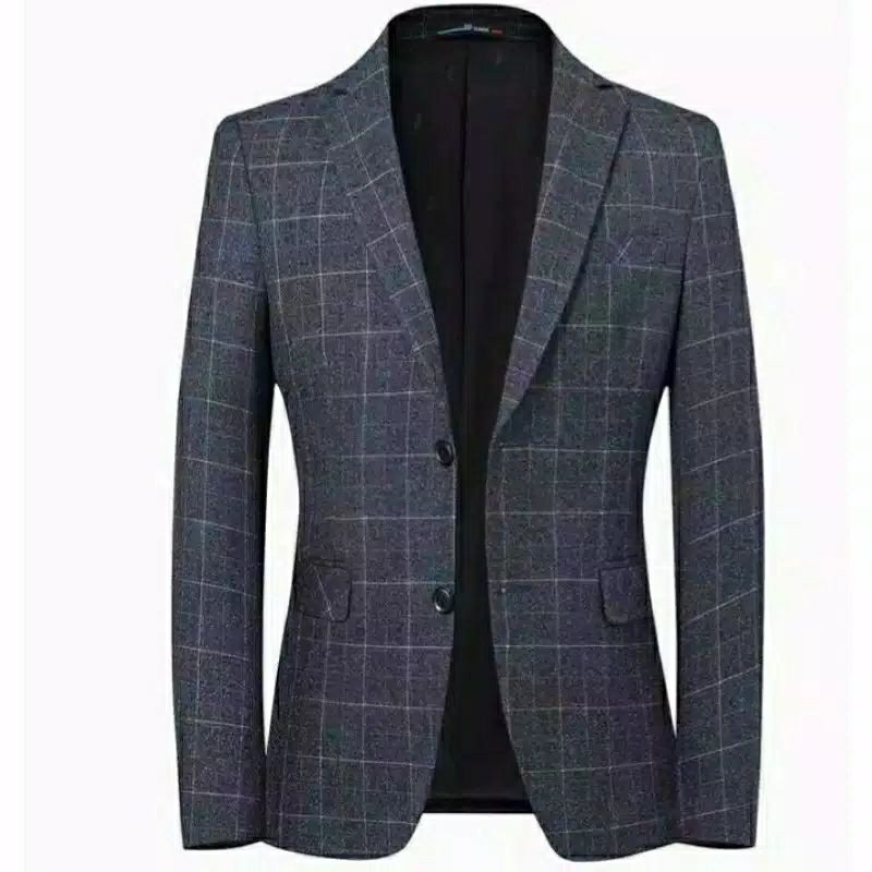 Jas blazer kotak/blazer pria kotak/jas formal model kotak/jas resmi model slimfit