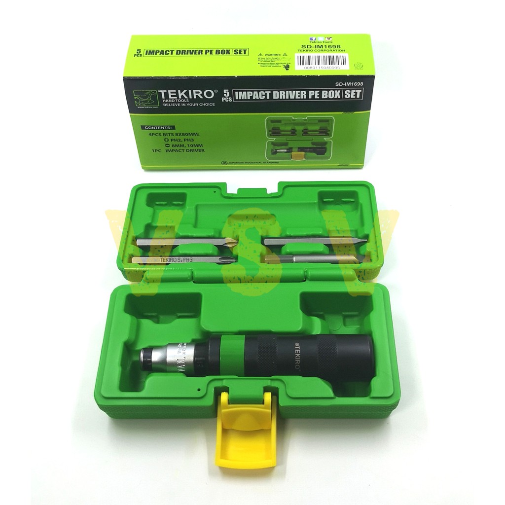 TEKIRO OBENG GETOK 5 PCS /Impact driver PE Box 5pc / Obeng getok 5pc / obeng ketok Tekiro