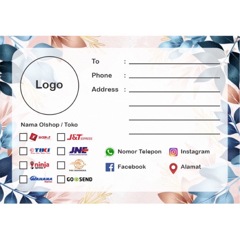 

STIKER LABEL PENGIRIMAN OLSHOP