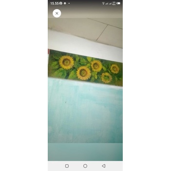 lukisan kanvas bunga matahari