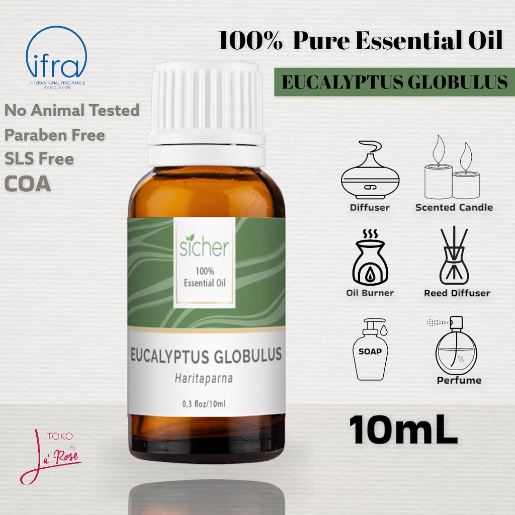 Eucalyptus Globulus Aromatherapy Sicher Essential Oil Pewangi Ruangan Aromaterapi Diffuser Humidifier 10ml