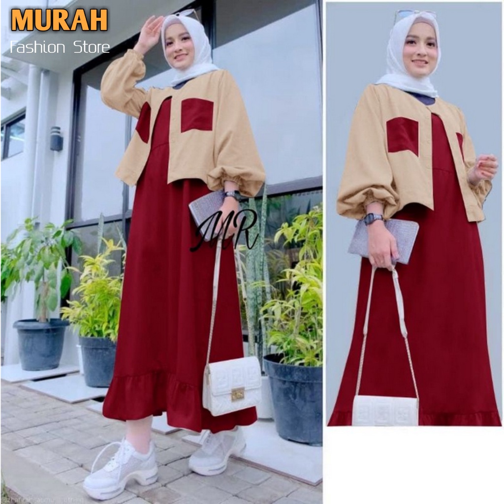 Busana Muslim Gamis Murah Gaun Pesta Muslimah Baju Pesta Wanita Kondangan Mewah Kekinian 2020 2021