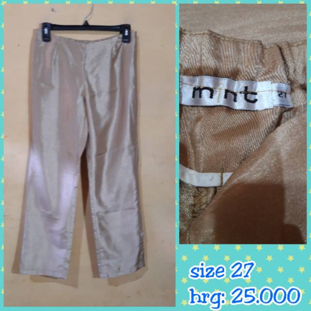 

Celana coklat brand MINT