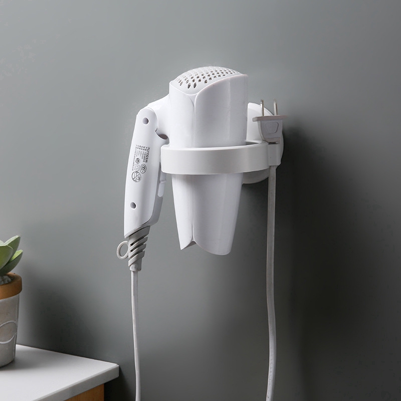 Rak Penyimpanan Hair Dryer Model Tempel Dinding Untuk Kamar Mandi