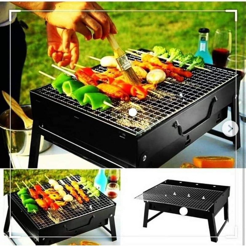 (Kaki 4) Alat Panggang Barbeque Grill Portable / Panggangan Grill