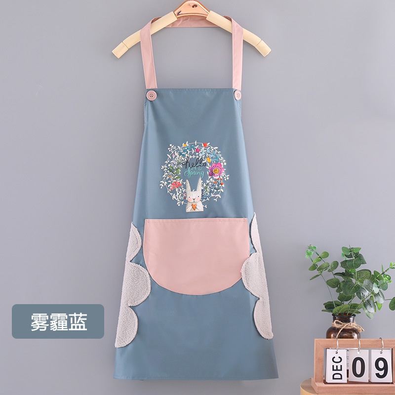 Kingsbakeware Celemek Masak Apron Waterproof Kain Dapur Motif Kartun Premium Quality