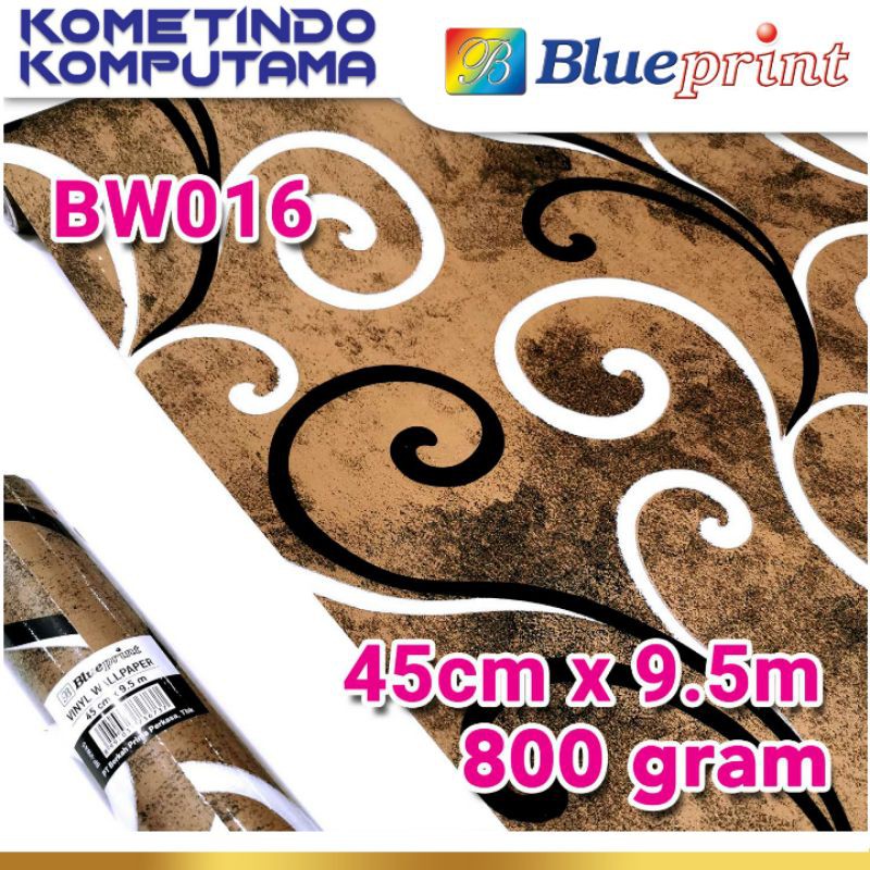 BW016 Wallpaper Sticker Vinyl Dinding BLUEPRINT 45Cm x 9,5M Varian BW016 - Wallpaper Dinding