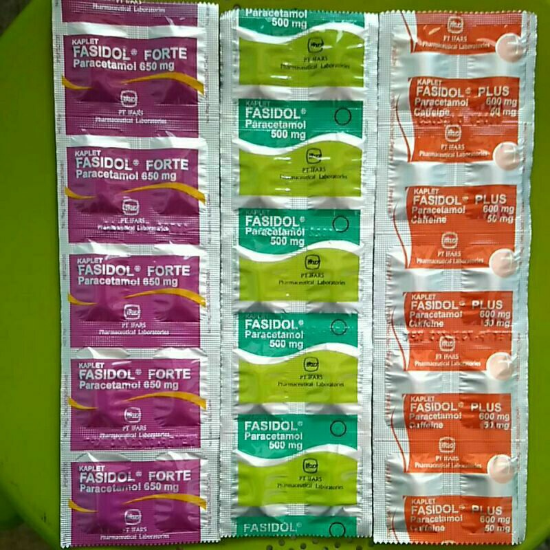 FASIDOL Paracetamol | Obat Sakit Kepala,Sakit Gigi,Panas/Demam,Nyeri