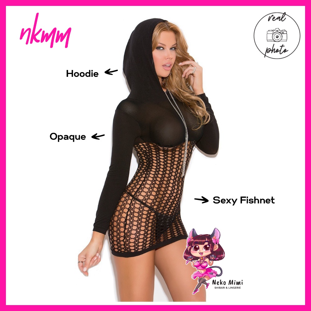 NKMM Full Body Stocking Isla Sexy Lingeries Bodysuit Jala Pria Wanita