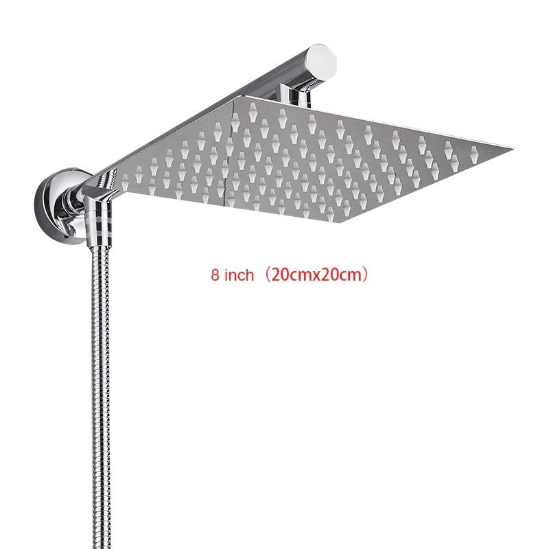 Kepala Shower Mandi Rainfall Stainless Steel Square 8 Inch