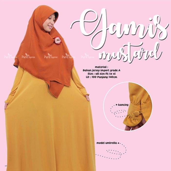 Baju Gamis Pure Syaree - Gamis Payung Syari All size