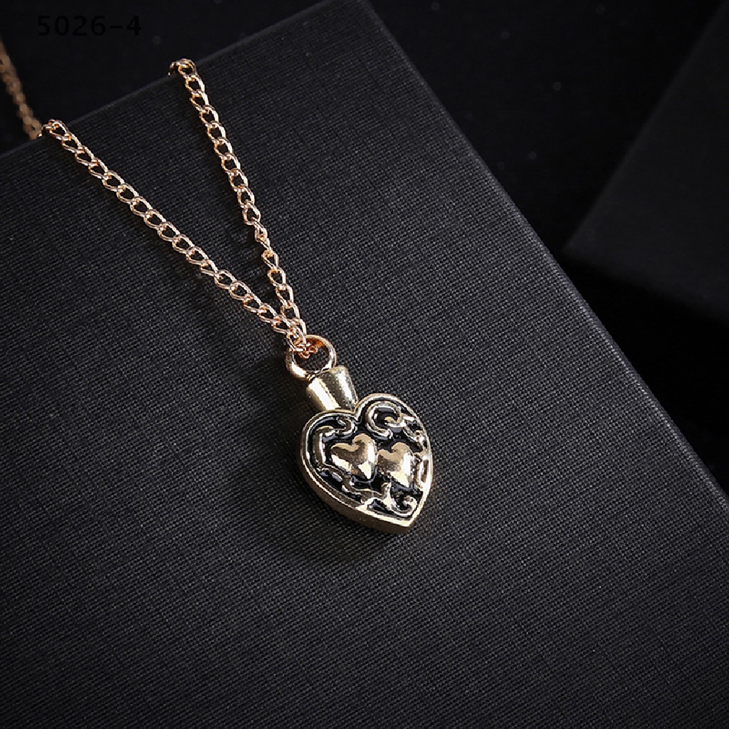 5026-4 Kalung Liontin Bentuk Hati Bahan Stainless Steel