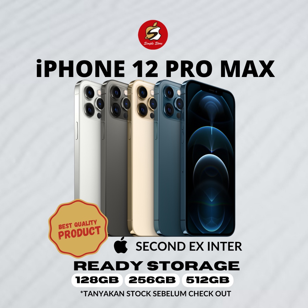 iPHONE 12 PRO MAX 512GB SECOND LIKE NEW GARANSI INTERNATIONAL