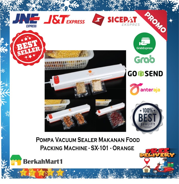 Mesin Pembungkus Makanan Vacum Sealer Elektrik Plastik 220V 100W Top Quality