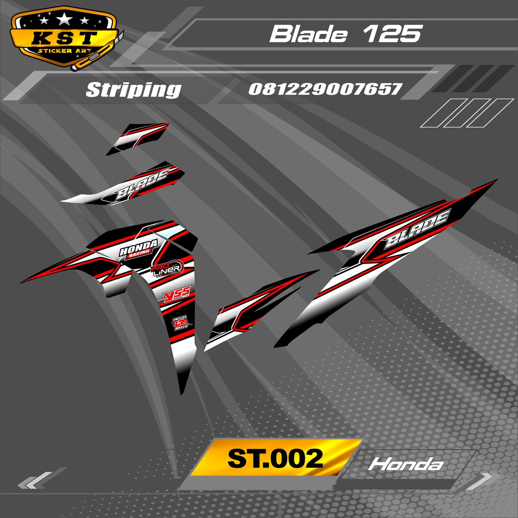 Striping Blade 125 - Sticker Striping Honda Blade 125. ST 002