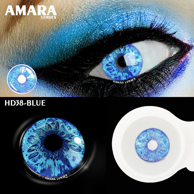 SOFTLENS PERMATA HD-38 YELLOW BLUE KUNING BIRU DIAMOND