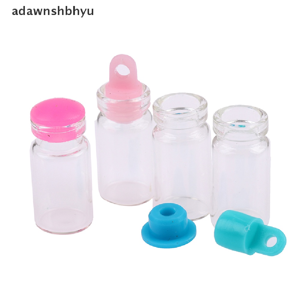 Adawnshbhyu 10Pcs 1ML 11*22mm Botol Kaca Toples Kaca Kecil Sealed Bottles Wishing Bottles