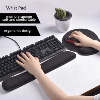 Ergonomic Keyboard Wrist Rest Pad Support Memory Foam / Keyboard  Pad Bantalan Keyboard Tangan Mengetik Keyboard Wrist Rest / Wirst Rest Pad Bantalan Keyboard Support Dudukan Tangan / Dudukan Tangan Keyboard Murah Meriah Halus Soft Wirst Pad Anti Slip