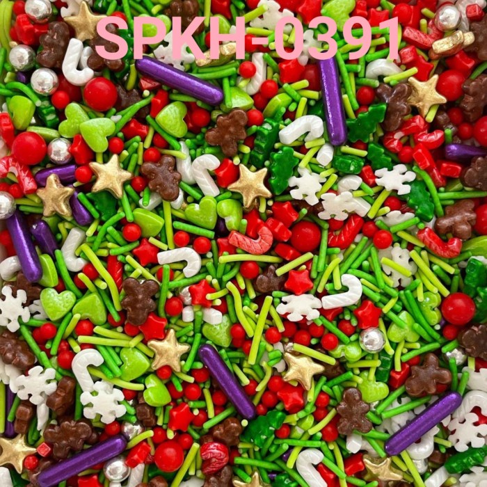

SPKH-0391 SPRINKLE SPRINGKEL SPRINKLES 500GR MIX NATAL GINGERBREAD MAN BEST SELLER